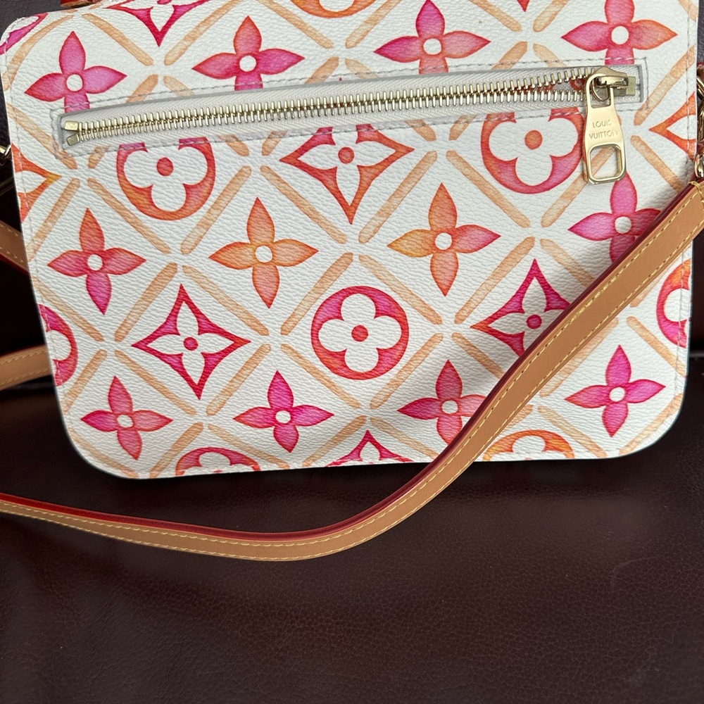 Louis Vuitton Floral Crossbody Bag in Pink and Orange - Picture 6 of 9